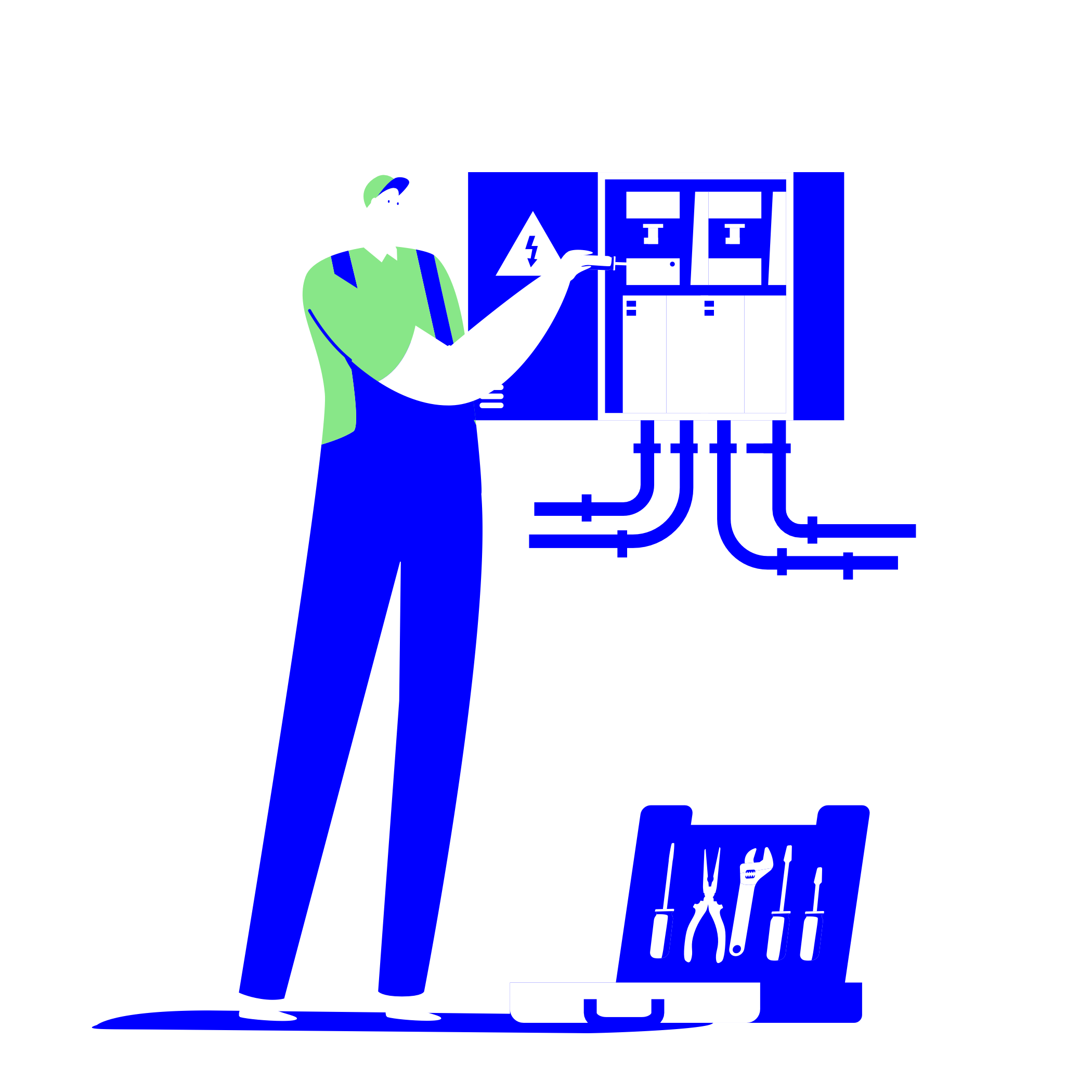 illustration of a man working on an electrical board